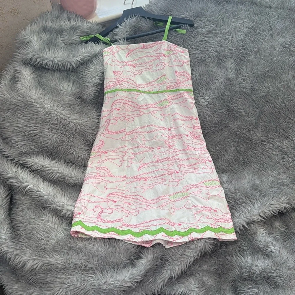 Lilly Pulitzer Pink and Green Kids summer ☀️💖🌴Casual Dress - Picture 1 of 7